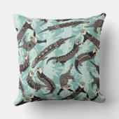 zee blauw kussen (Achterkant)