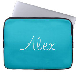 Zee blauw laptop sleeve