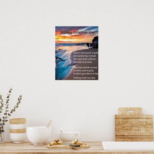 Zee blauw poster (Keuken)