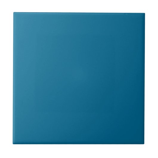 Zee Blauw Solid Color Tegeltje (Voorkant)