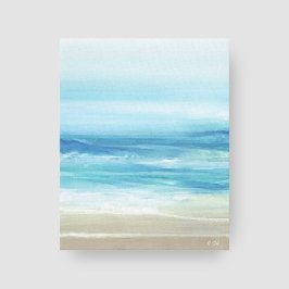 Zee Blauw Strandgolven Kust Canvas Afdruk