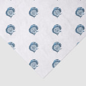 Zee blauw van het visstrand langs de kust van de z tissuepapier (Detail)