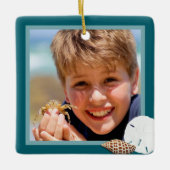 Zee blauw voor kerstfoto's Ornament (Voorkant)