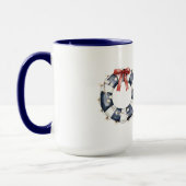 Zee Blauw Wit Rood Boog Gelukkige Plaats Drijvende Mok (Links)