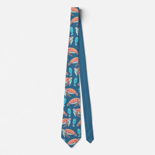 Zee blauw Zee Stropdas (Voorkant)