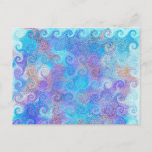 Zee Blauwe Curls Briefkaart