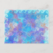 Zee Blauwe Curls Briefkaart (Voorkant)