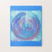 Zee Blauwe Curls Legpuzzel (Verticaal)