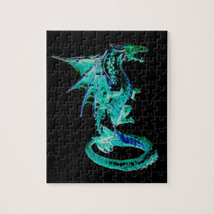 Zee Blauwe Draak Oceaan Fantasie Mythisch Wezen St Legpuzzel