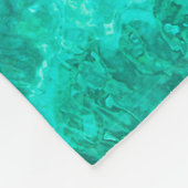 Zee blauwe golflengte vloeibare achtergrond fleece deken (Hoek)