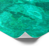 Zee blauwe golflengte vloeibare achtergrond poster (Hoek)