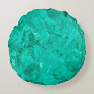 Zee blauwe golflengte vloeibare achtergrond rond kussen