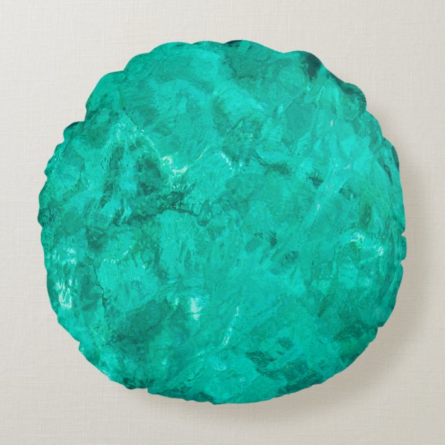 Zee blauwe golflengte vloeibare achtergrond rond kussen (Voorkant)