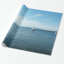 zee, blauwe lucht en witte boten vakantiegeschenk
