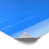 Zee Blauwe oceaangolven Poster (Hoek)