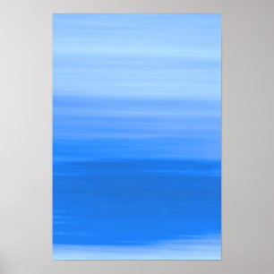 Zee Blauwe oceaangolven Poster