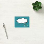 Zee Blauwe Praatballon Gepersonaliseerde Naam Post-it® Notes (Kantoor)