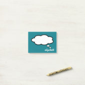 Zee Blauwe Praatballon Gepersonaliseerde Naam Post-it® Notes (Op bureau)