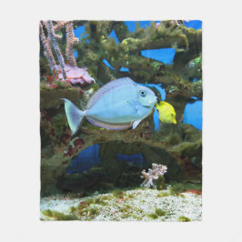 Zee Blauwe Vis Fleece Deken