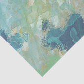 Zee Blauwe Waterverf Tissuepapier (Detail)