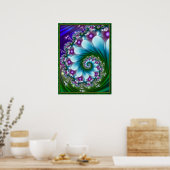 Zee Bloem Spiraal Poster (Keuken)