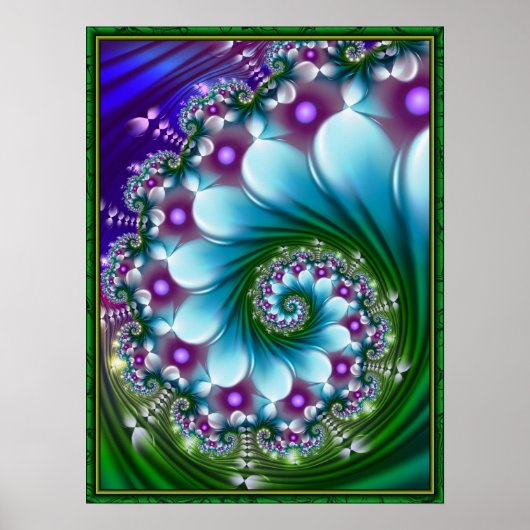 Zee Bloem Spiraal Poster (Voorkant)