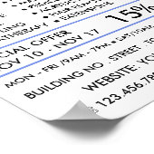 Zee Blue Beach Starfish, Beautician, Beauty Salon Poster (Hoek)