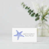 Zee Blue Beach Starfish, Beautician, Beauty Salon Visitekaartje (Staand voorkant)