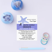 Zee Blue Beach Starfish, reisagent Adverteren Flyer (Enkel)