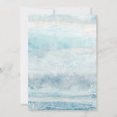 Zee Blue Beach Waves Coastal Weddenschap Kaart (Achterkant)