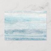 Zee Blue Beach Waves Coastal Weddenschappen Recept Informatiekaartje (Achterkant)