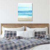 Zee Blue Beach Waves Kustgolf Canvas Afdruk (Insitu (Slaapkamer))