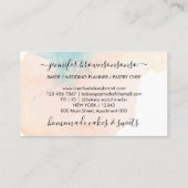 Zee Blue Blauwgroen Cream Simple Ombre Loyalty Bak Visitekaartje (Achterkant)