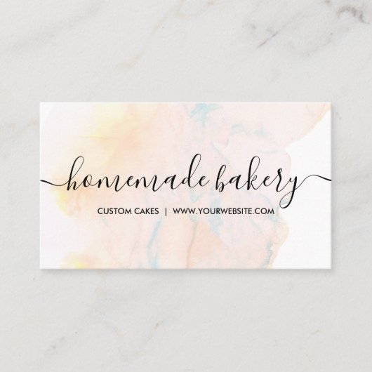 Zee Blue Blauwgroen Cream Simple Ombre Loyalty Bak Visitekaartje (Voorkant)