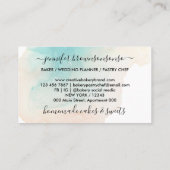 Zee Blue Blauwgroen Simple Ombre Loyalty Bakery Visitekaartje (Achterkant)