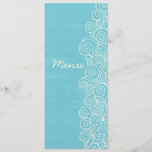 Zee blue & crèmediner menu (Voorkant)