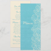 Zee blue & crèmediner menu (Voorkant / Achterkant)