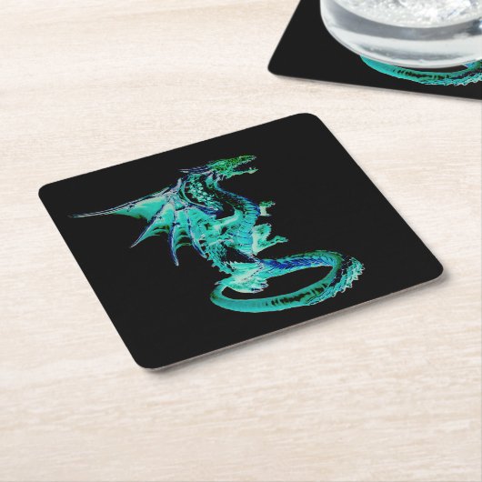 Zee Blue Dragon Onderzetter (Schuin)