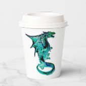 Zee Blue Dragon Papieren Bekers (Achterkant)