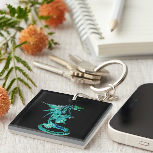 Zee Blue Dragon Sleutelhanger (Voorkant Rechts)