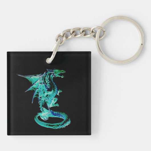 Zee Blue Dragon Sleutelhanger (Achterkant)