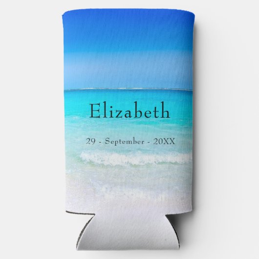 Zee Blue Momento Modern Seltzer Blikjeskoeler (Achterkant)