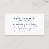 Zee Blue Ocean Waves Beach Visitekaartje (Achterkant)