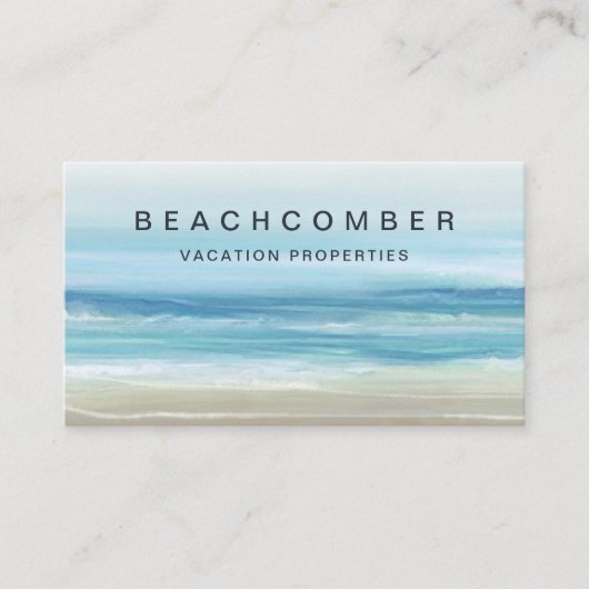 Zee Blue Ocean Waves Beach Visitekaartje (Voorkant)