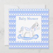 Zee Blue pony baby shower-uitnodiging Kaart (Voorkant)