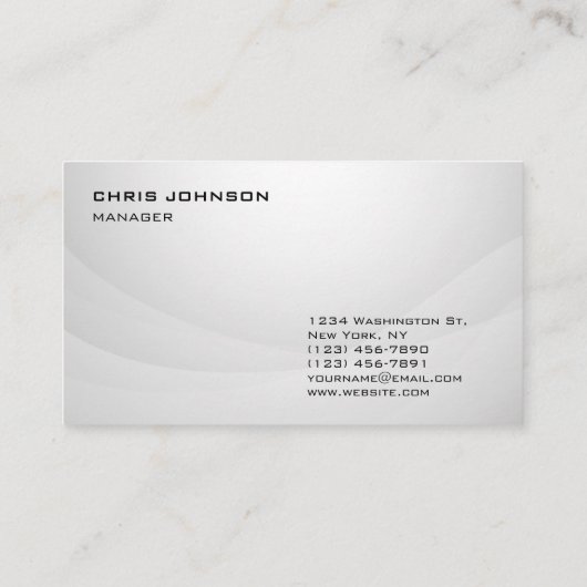 Zee Blue Professional Visitekaartje (Achterkant)