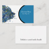 Zee Blue Seed Bead Pile Custom Visitekaartje (Voorkant / Achterkant)