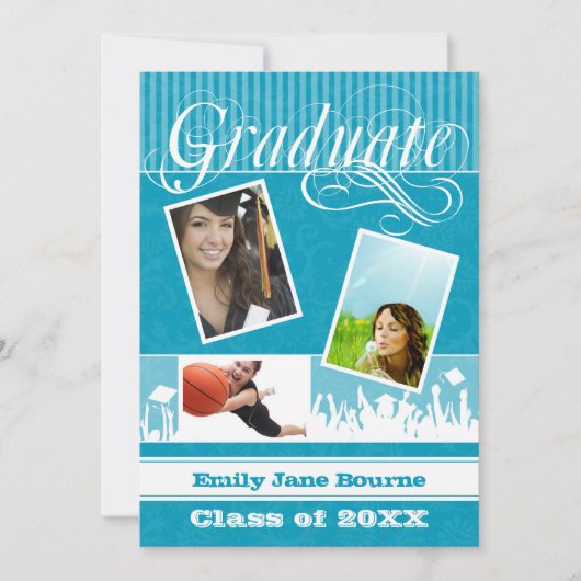 Zee Blue Senior Afbeelding Class of Aankondiging (Voorkant)