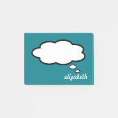 Zee Blue Talk Bubble Persoonlijke naam Post-it® Notes (Voorkant)
