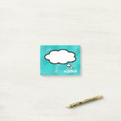 Zee Blue Talk Bubble Persoonlijke naam Post-it® Notes (Op bureau)